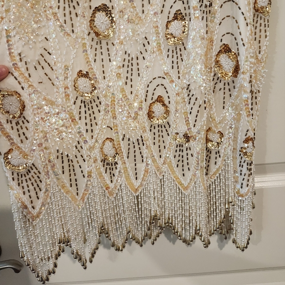 Vintage A.J. Bari silk beaded dress - Picture 6 of 7